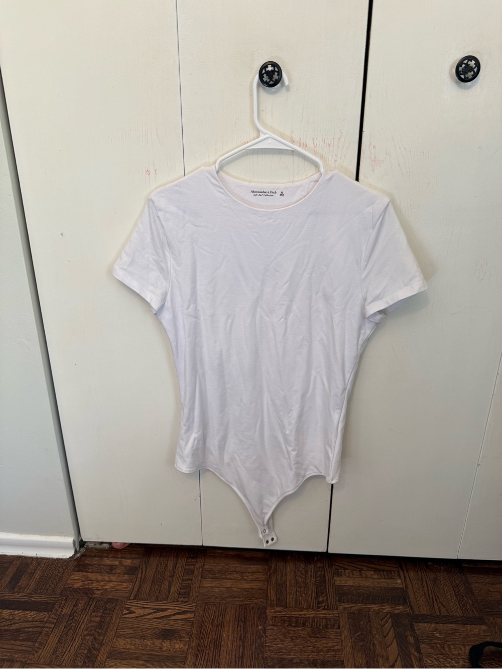 Abercrombie & Fitch White Short-Sleeve Bodysuit